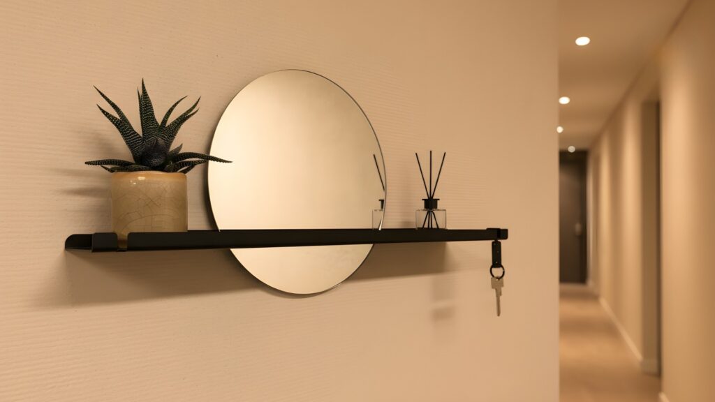 Wandplank met Spiegel MIRCO Indusigns